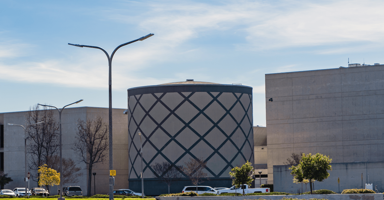 The Thermal Energy Storage tank at the Cypress College campus.