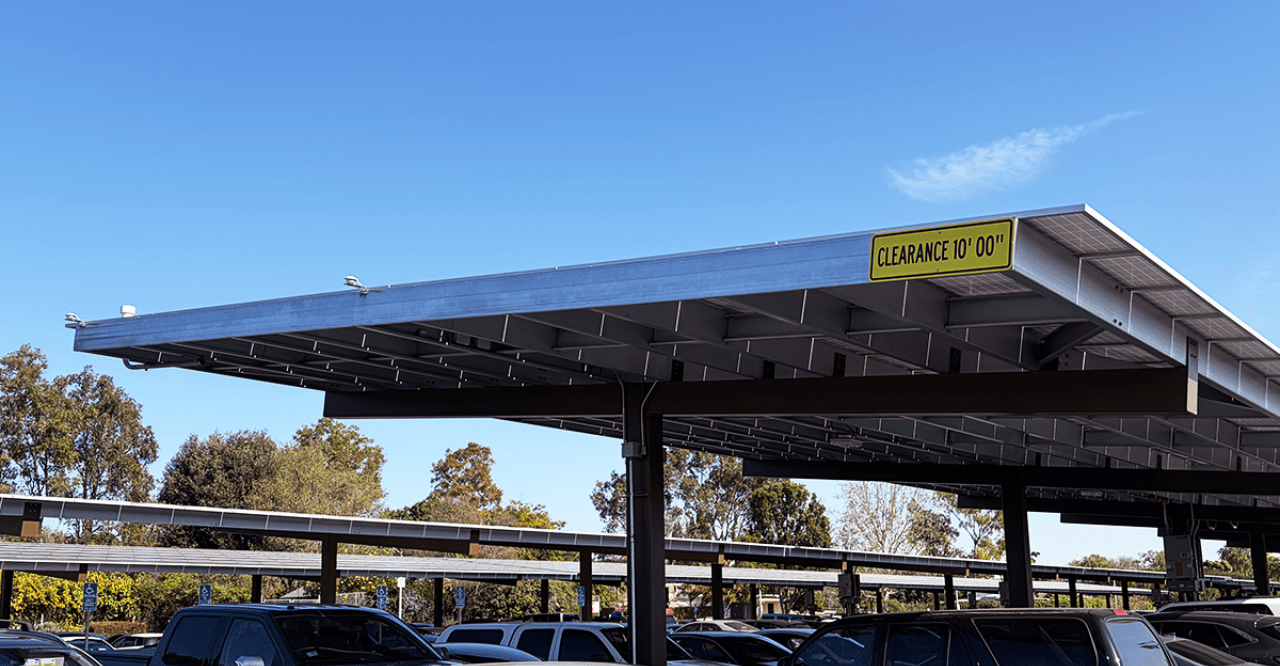 Solar panel array at Fullerton College