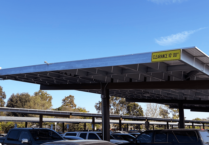 Solar panel array at Fullerton College
