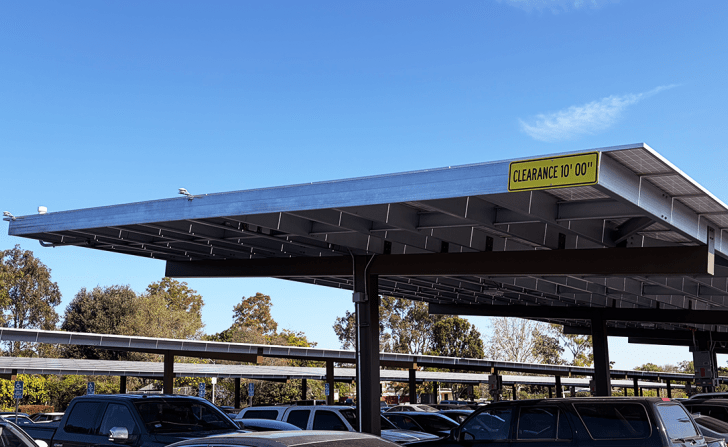 Solar panel array at Fullerton College