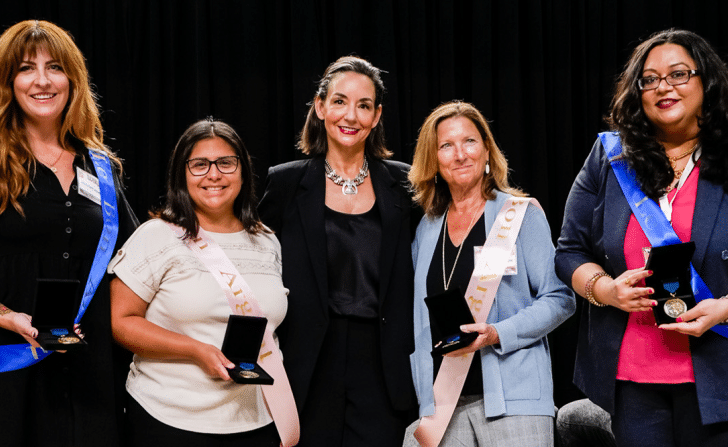 Resilience Award winners posing with Kai Stearns Davis