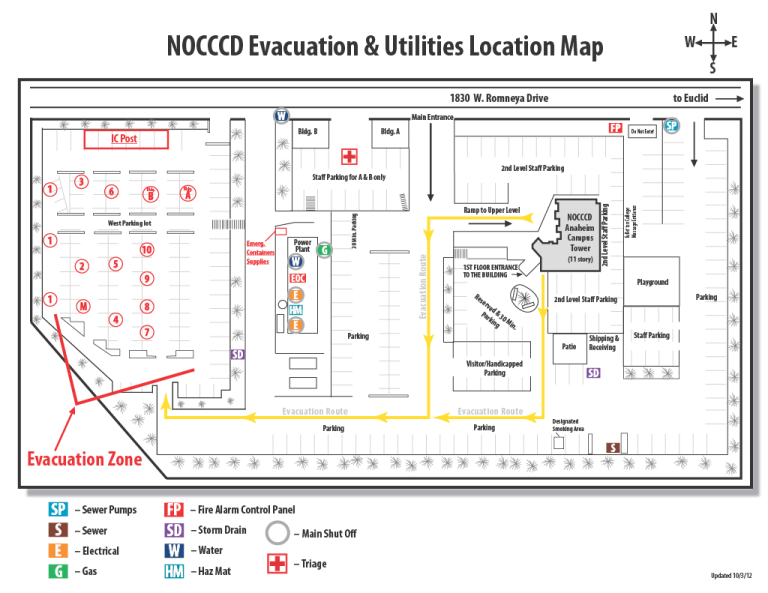 Map of Anaheim Campus