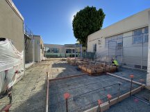 Preparing for concrete pour